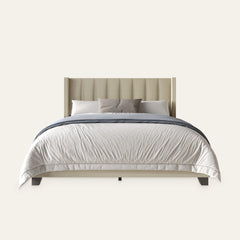 Front | Straight-on view of the Grevane Glenborrodale Upholstered Wingback Bed