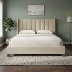 Room | The Grevane Glenborrodale Upholstered Wingback Bed in a bedroom