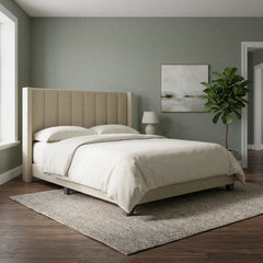 Room | The Grevane Glenborrodale Upholstered Wingback Bed in a bedroom