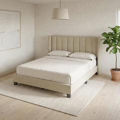 Room | The Grevane Glenborrodale Upholstered Wingback Bed in a bedroom