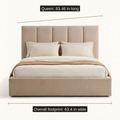Dimensions | Queen length and overall width diagram