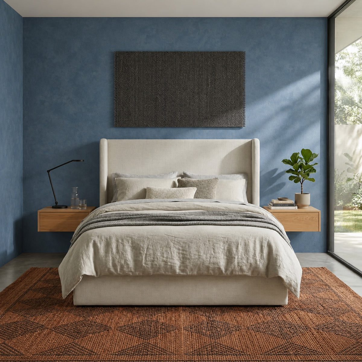 Grevane Kerrera Upholstered Wingback Bed