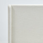 Canvas detail | Close view of the fine ivory weave and rounded wing edge
