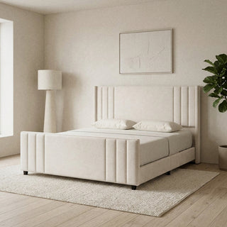 Grevane Kintail Velvet Channel Tufted Bed