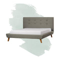 Grevane Luing Tufted Platform Bed | full three-quarter product view on a pale studio backdrop