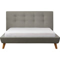 Grevane Luing Tufted Platform Bed | straight-on full-product view on white
