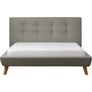 Grevane Luing Tufted Platform Bed | straight-on full-product view on white