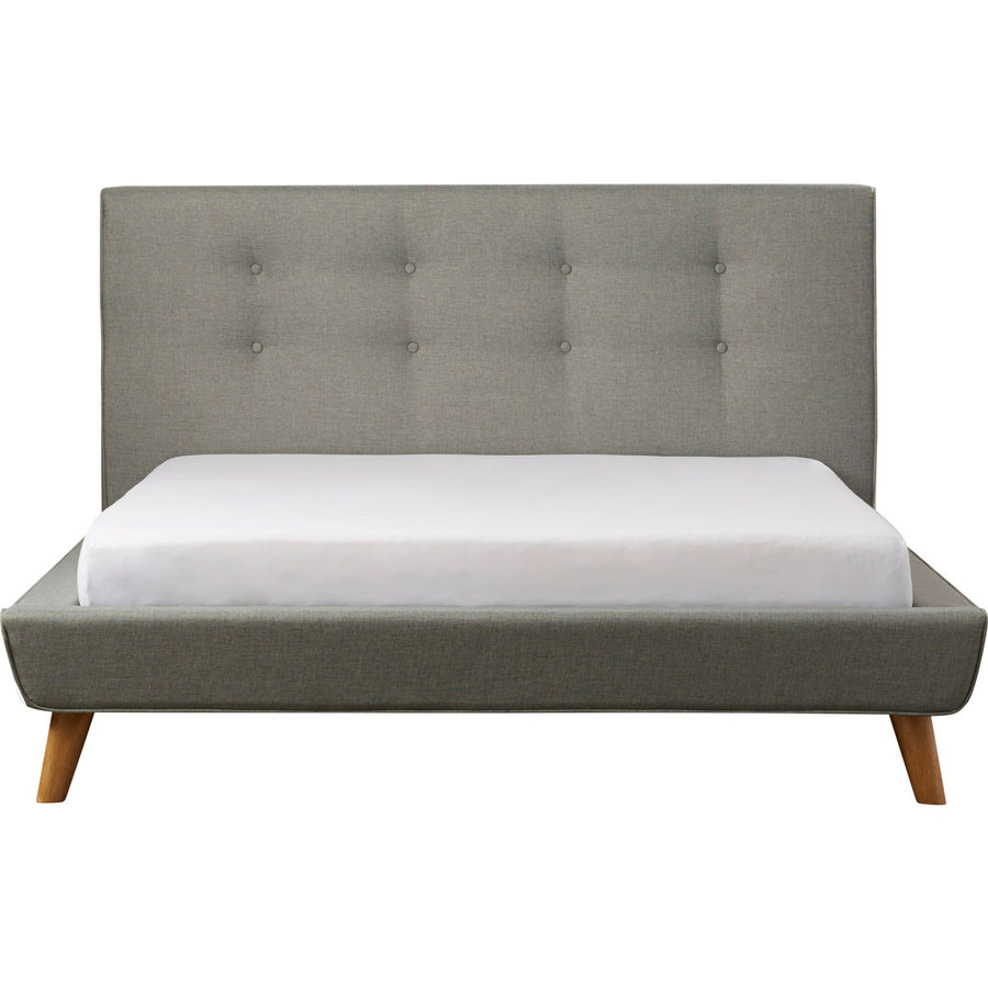 Grevane Luing Tufted Platform Bed | straight-on full-product view on white
