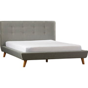 Grevane Luing Tufted Platform Bed | left three-quarter full-product view on white