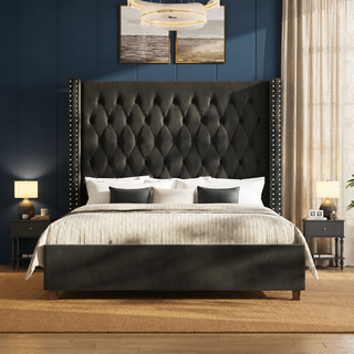 Grevane Mingulay Tufted Wingback Bed