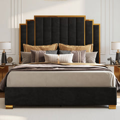 Front | Straight-on view of the Grevane Morvern Upholstered Platform Bed