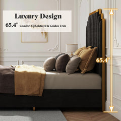 Side | Side profile of the Grevane Morvern Upholstered Platform Bed