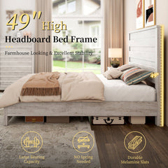 Side | Side profile of the Grevane Ollaberry Solid Wood Platform Bed