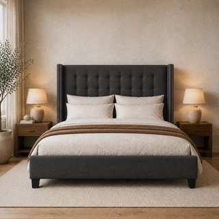 Grevane Pabbay Linen Wingback Bed