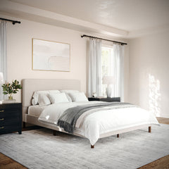Room | The Grevane Plockton Piped Upholstered Bed in a bedroom