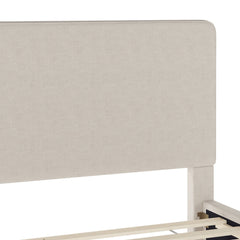 Headboard detail | Close view of the Grevane Plockton Piped Upholstered Bed headboard