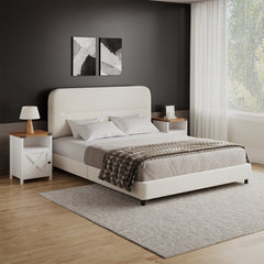 Angle | Three-quarter view of the Grevane Redpoint Upholstered Bedroom Set