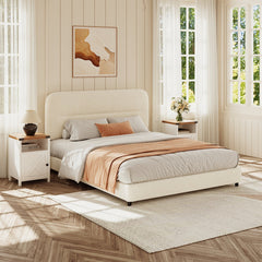 Angle | Three-quarter view of the Grevane Redpoint Upholstered Bedroom Set
