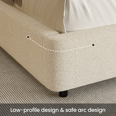Frame detail | Close view of the Grevane Redpoint Upholstered Bedroom Set legs and rails