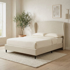 Room | The Grevane Rousay Wingback Platform Bed in a bedroom