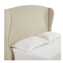 Headboard detail | Close view of the Grevane Rousay Wingback Platform Bed headboard