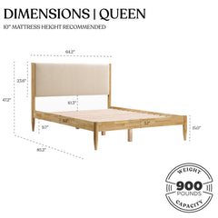 Detail | The Grevane Scalpay Solid Wood Boucle Bed