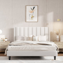 Front | Straight-on view of the Grevane Scarista Velvet Platform Bed
