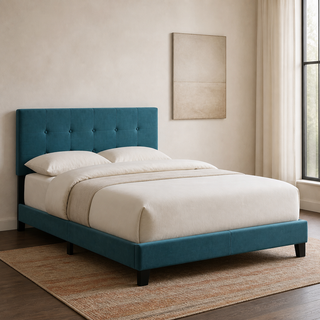 Grevane Scarp Tufted Platform Bed