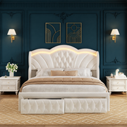 Grevane Sumburgh Velvet Storage Bed in a restyled supplier room | Pipeline B room-shell edit 1