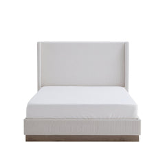 Front | Straight-on view of the Grevane Whalsay Upholstered Wingback Bed