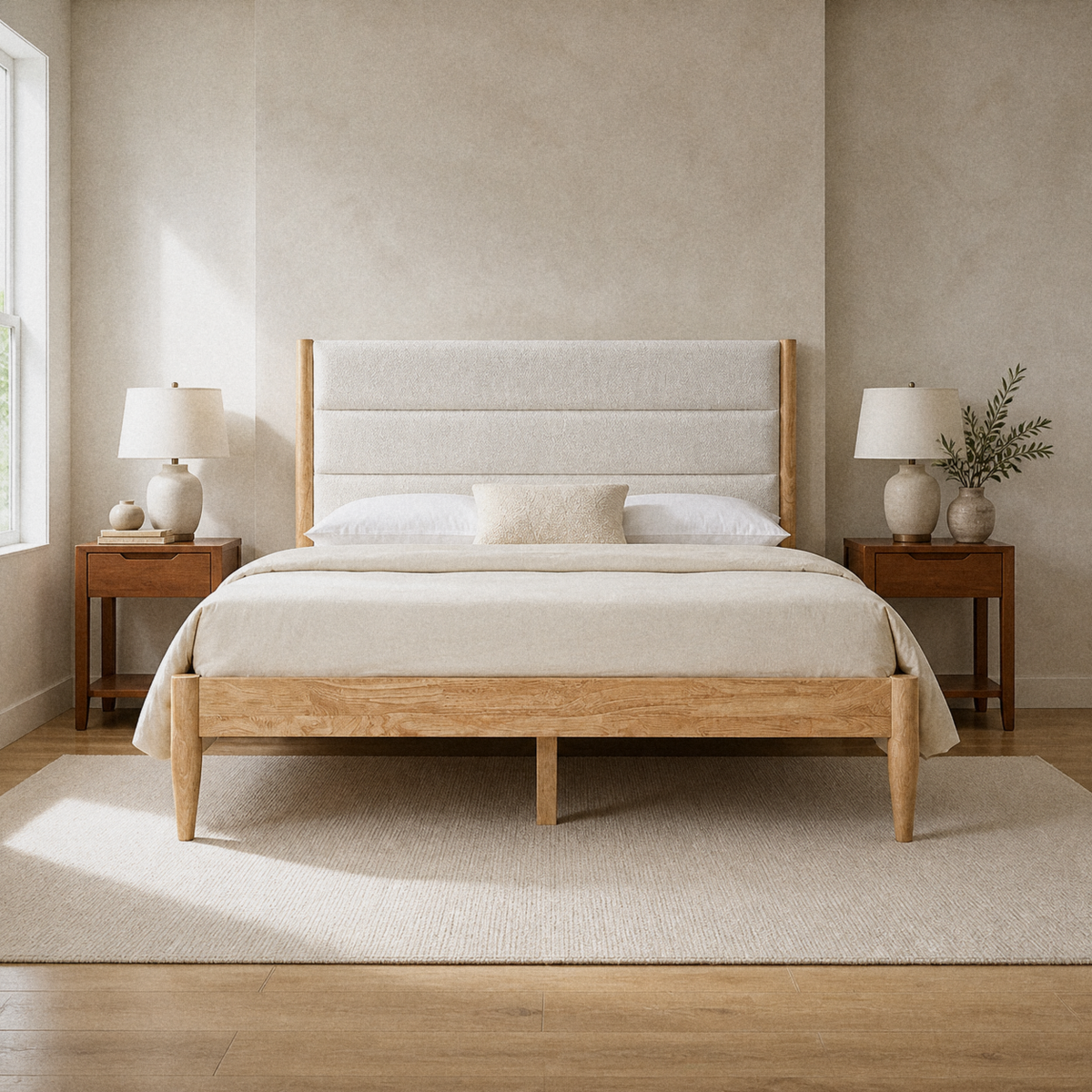 Grevane Gometra Boucle Platform Bed