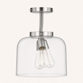 Side profile | the glass bell and rod arms seen from the side