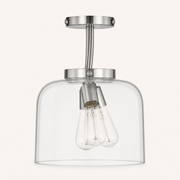 Side profile | the glass bell and rod arms seen from the side