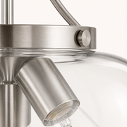 Finish detail | close view of the satin nickel and clear glass