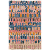 Hand-Hooked Area Rug, 4 x 6 ft Rectangle with Wool Pile