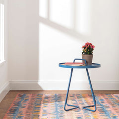 Hand-Hooked Area Rug, 4 x 6 ft Rectangle with Wool Pile