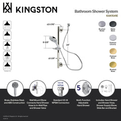 Hand Shower and Slide Bar Set, Tulare, 24 In Grab Bar in Brushed Nickel