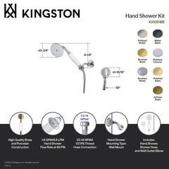 Hand Shower Kit, Heirloom, with 59 Inch Hose in Matte Black