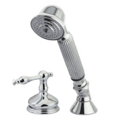 Hand Shower with Diverter, Heirloom, Deck Mount for Roman Tub in Polished Chrome