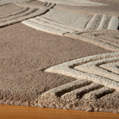 Hand-Tufted Area Rug, 5 ft x 8 ft in Brown Wool