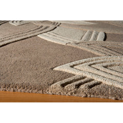 Hand-Tufted Area Rug, 5 ft x 8 ft in Brown Wool