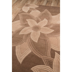 Hand-Tufted Area Rug, 5 ft x 8 ft in Brown Wool