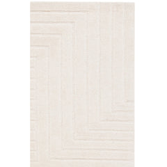 Hand-Tufted Area Rug, 8 x 10 ft in Ivory Cotton and Wool