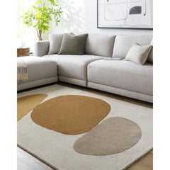 Hand-Tufted Wool Area Rug, 5' x 7'6" with Abstract Pattern