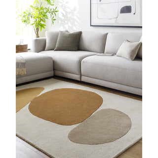 Hand-Tufted Wool Area Rug, 5' x 7'6" with Abstract Pattern