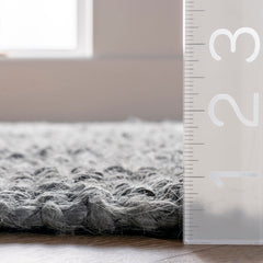 Hand Woven Area Rug, 8'6" x 11'6" in Gray