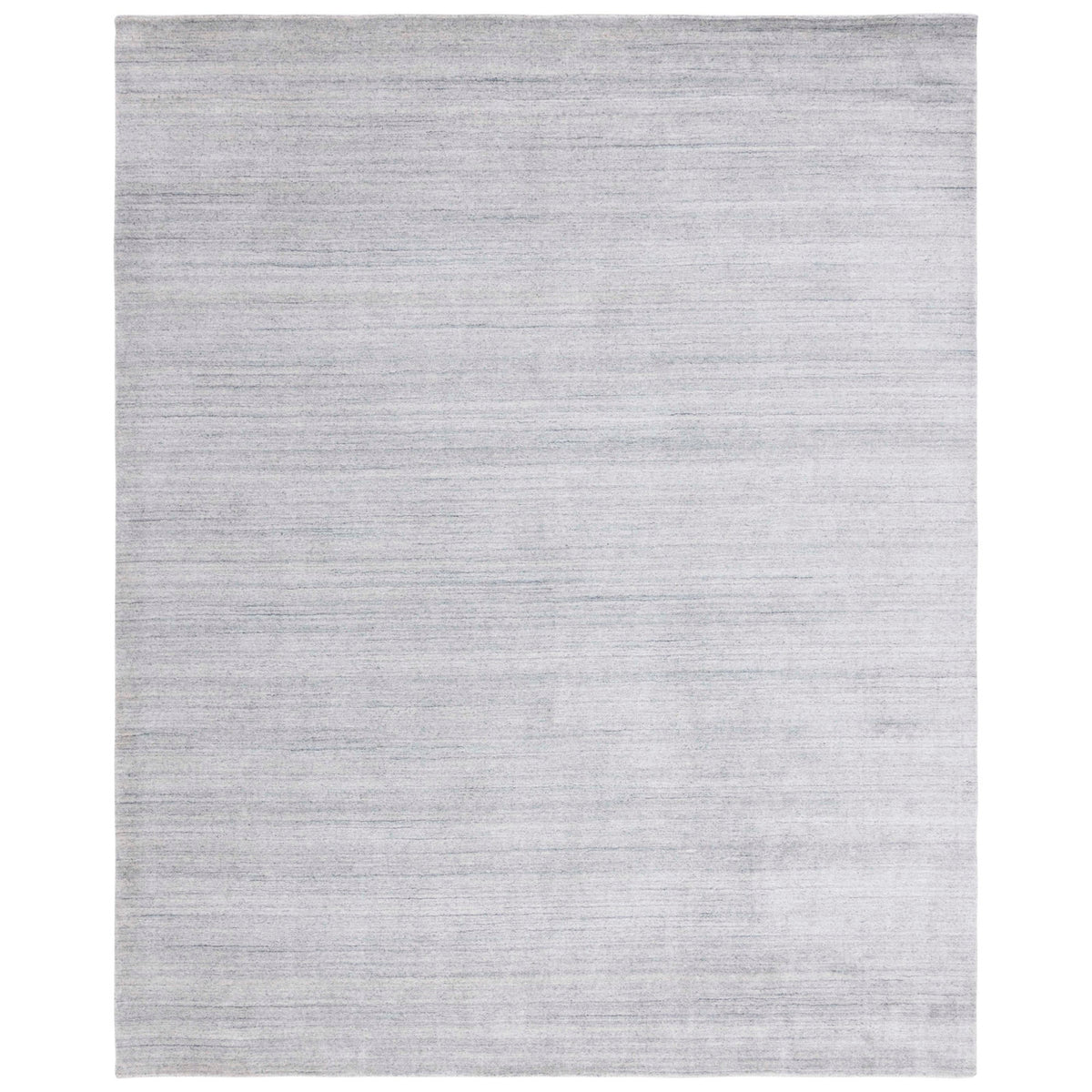 Hand Woven Area Rug, 8 x 10 ft, Ash Wool and Viscose