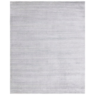 Hand Woven Area Rug, 8 x 10 ft, Ash Wool and Viscose