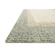 Hand Woven Area Rug in Olive Wool, 7 ft 9 in x 9 ft 9 in