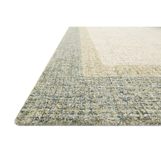 Hand Woven Area Rug in Olive Wool, 7 ft 9 in x 9 ft 9 in